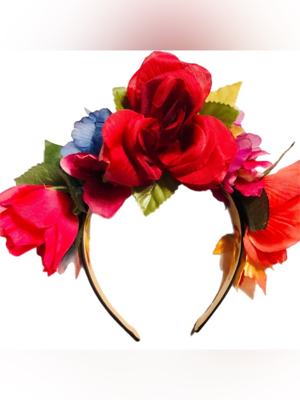 Colorful Prom Festival Party Birthday Cosplay Flower Crowns Handmade - Picture 3 of 10